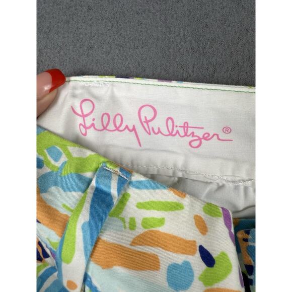 LILLY PULITZER Chipper Shorts Sea Soirée Long Bermuda Golf Size 0 - Picture 5 of 8